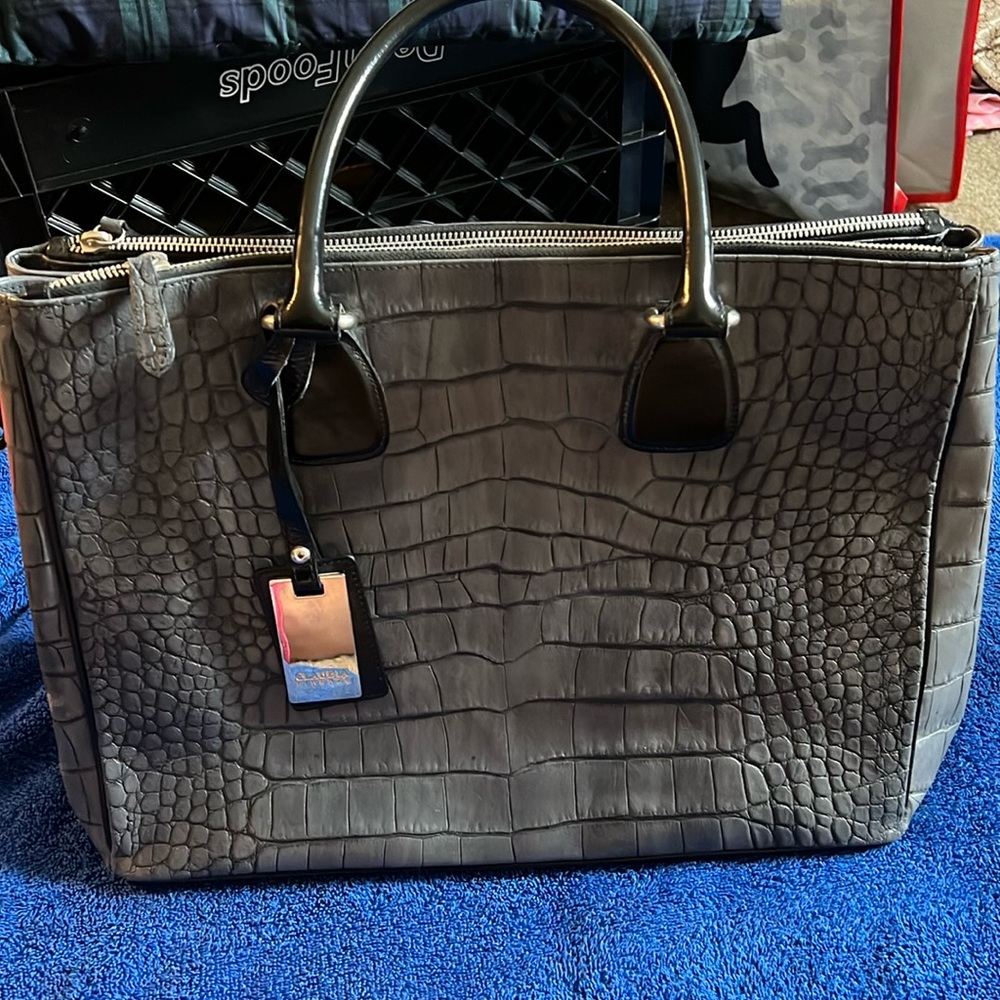 Claudia Firenze Alligator skin laptop bag used once just been hanging the closet